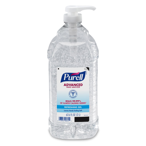 PURELL® Advanced Hand Sanitizer Refreshing Gel, Clean Scent, 2-Liter Pump Bottle (Pack of 1) -  9625-04