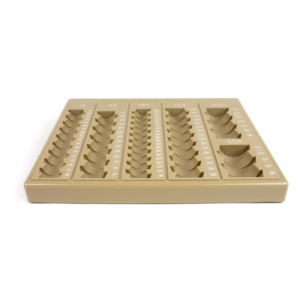 Control Papers CONTROLTEK Coin Tray, 6 Compartments, Ivory (500023), Plastic | Quill