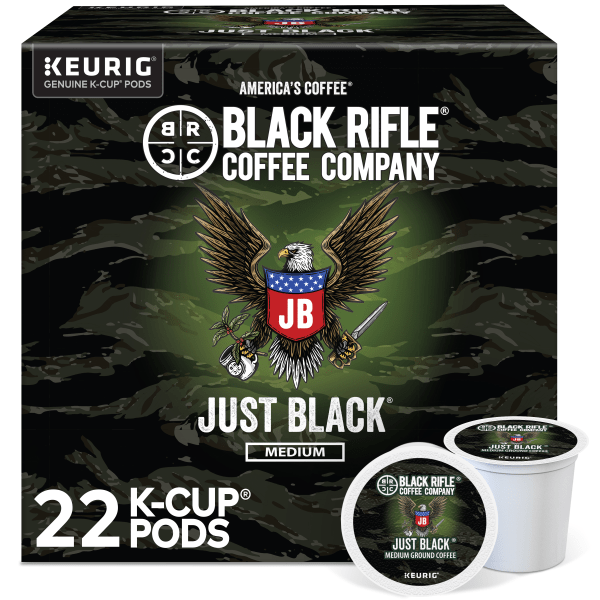 Black Rifle Coffee Company Just Black Keurig K-Cup Pods Medium Roast 22 Ct