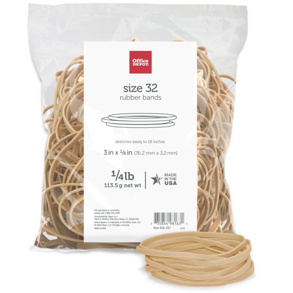 Office Depot Brand Rubber Bands 32 3 x 18 14 Lb Bag