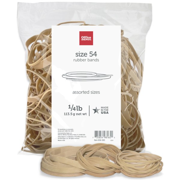 Office Depot Brand Rubber Bands 54 Assorted Sizes 14 Lb Bag