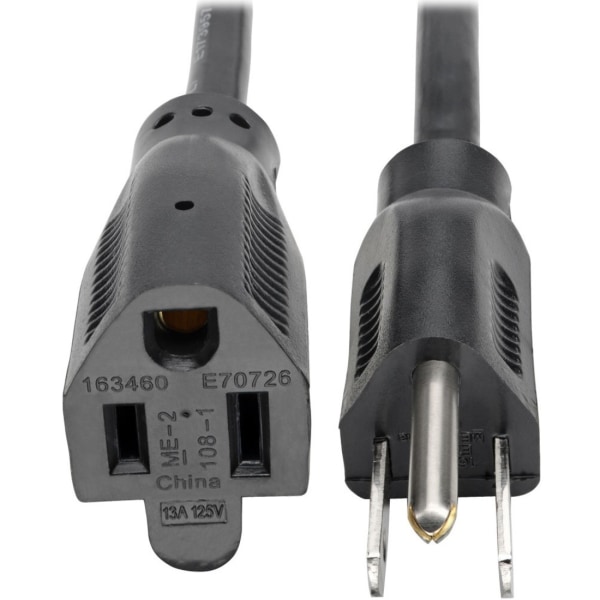 Photos - Cable (video, audio, USB) TrippLite Tripp Lite Computer Power Extension Cord 13A 16AWG 5-15P to 5-15R 1' 1ft -  1-ft. P024-001-13A (NEMA 5-15P to NEMA 5-15R)