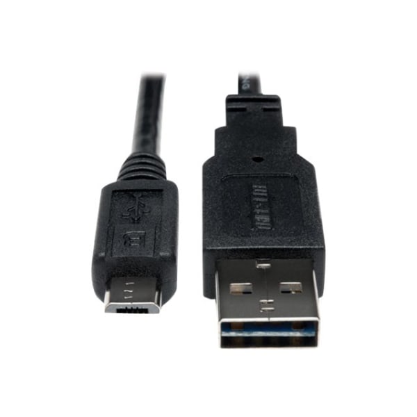 Tripp Lite 1ft USB 2.0 Universal Reversible Cable A to 5Pin Micro B M/M 1 - (Reversible A to 5Pin Micro B M/M) 1-ft.