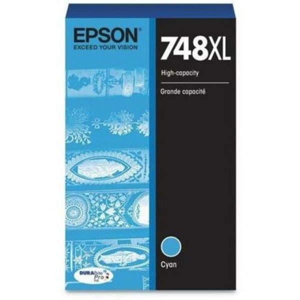 Epson DURABrite Pro 748 Original High Yield Inkjet Ink Cartridge - Cyan - 1 Pack - 4000 Pages