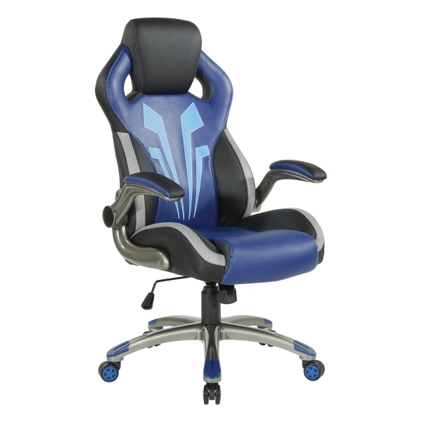 Office Star Ice Knight Gaming Chair, Blue