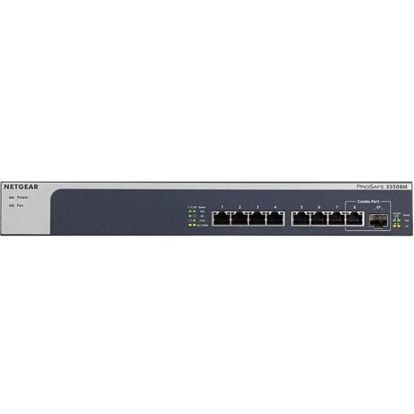 Netgear XS508M Ethernet Switch - 8 Ports - 2 Layer Supported - Modular - Twisted Pair, Optical Fiber - XS508M100NAS