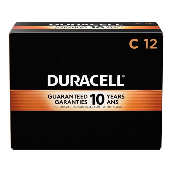 Duracell Coppertop Battery C Cell Bulk, 12/Box 
