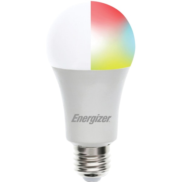 Energizer Connect Smart A19 LED RGB Light Bulb, 60W, White/Multi-Color