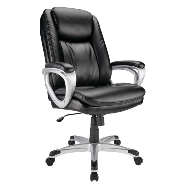 Realspace Tresswell Bonded Leather High-Back Chair