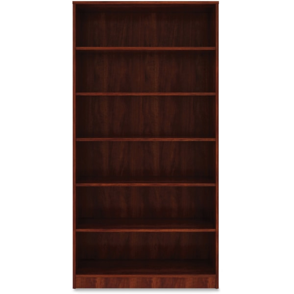 Lorell® Essentials 72"H 6-Shelf Bookcase, Cherry