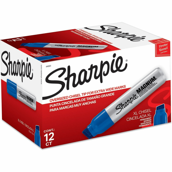 Sharpie Magnum Permanent Marker - Jumbo Marker Point - 15.875 mm Marker Point Size - Chisel Marker Point Style - 44003BX