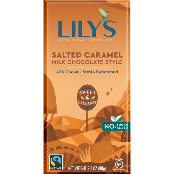 Lily's Salted Caramel Milk Chocolate Bars, 2.8 Oz, Pack Of 12 Bars -  380