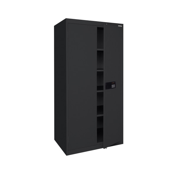 Sandusky® Keyless Electronic Storage Cabinet, 72""H x 36""W x 18""D, Black -  Sandusky Lee, EA4E361872-09
