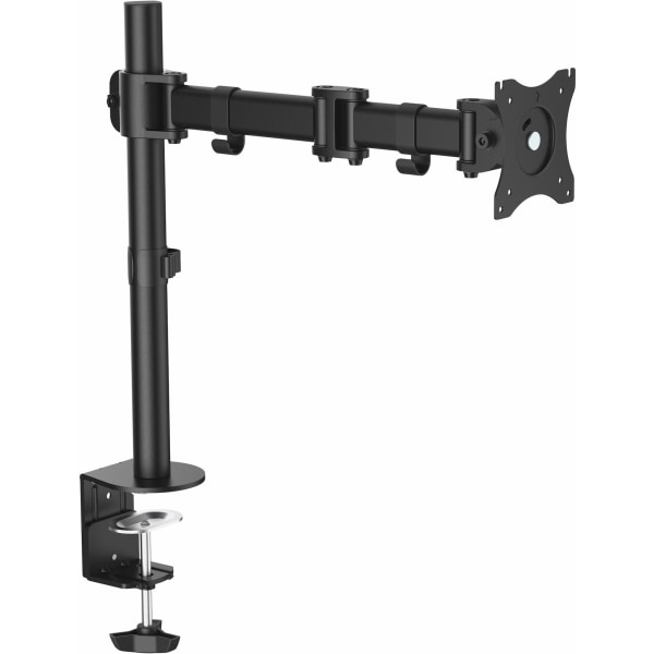 Desk Mount Monitor Arm 34 inch VESA Displays - Articulating Single Monitor Pole Mount - Adjustable Arm - Clamp/Grommet