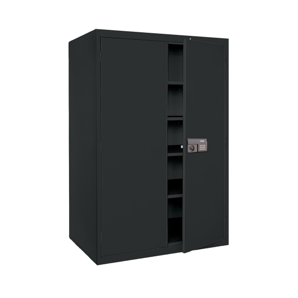 Sandusky® Keyless Electronic Storage Cabinet, 78""H x 46""W x 24""D, Black -  Sandusky Lee, EA4E462478-09