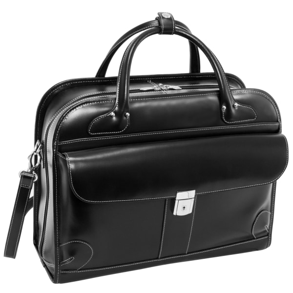 Photos - Business Briefcase McKlein McKleinUSA Lakewood Leather Ladies Briefcase, Black 96615 