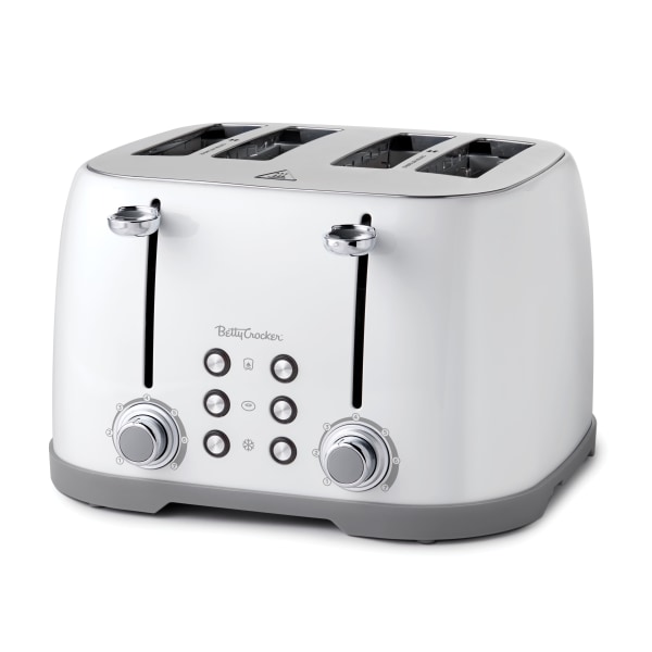 UPC 623287046242 product image for Betty Crocker 4-Slice Extra-Wide-Slot Multi-Function Toaster, White | upcitemdb.com