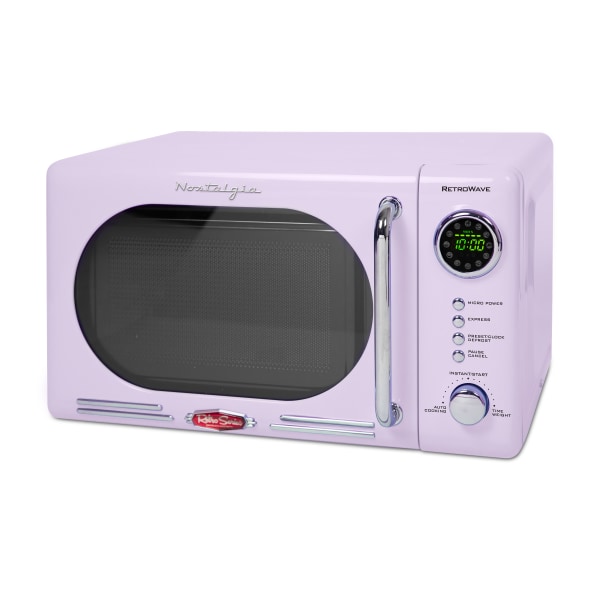 Nostalgia Retro 700W Countertop Microwave Oven, 0.7 Cu. Ft., Lavender