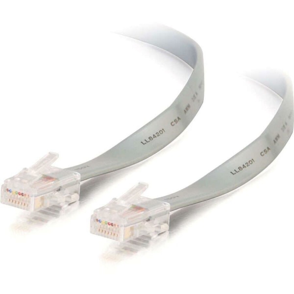 Photos - Cable (video, audio, USB) C2G 7ft RJ45 8P8C Crossed/Rollover Modular Cable - RJ-45 - RJ-45 - 7ft - Silver 02978 