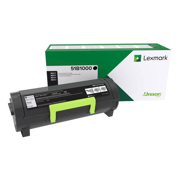 Lexmark&trade; 51B1000 Return Program Black Toner Cartridge LEX51B1000
