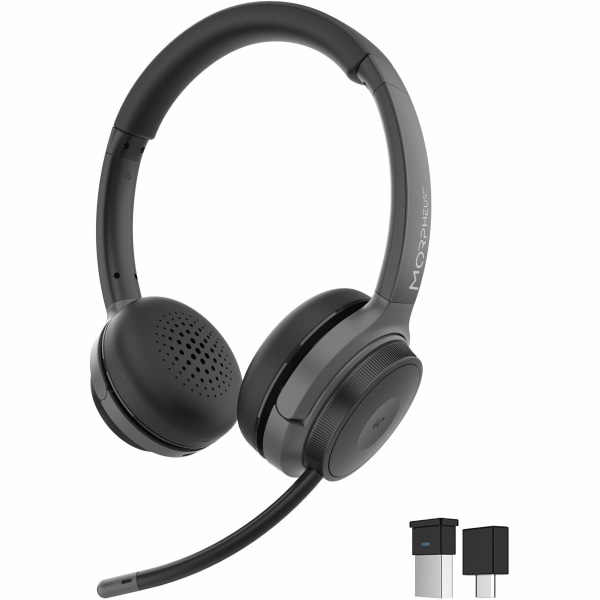 Morpheus 360 Advantage Stereo Wireless Headset with Detachable Boom Microphone - Bluetooth Headphones with 2.4GHz Receiver-Dongle - UC compatible - 20 -  HS6500SBT