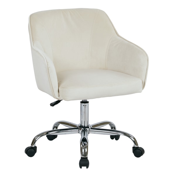 Office Star Avenue Six Bristol Task Chair, Fabric, Oyster Velvet/Silver - BRL26-X12 - Furniture This task chair cushions your body with a padded s sku BRL26-X12