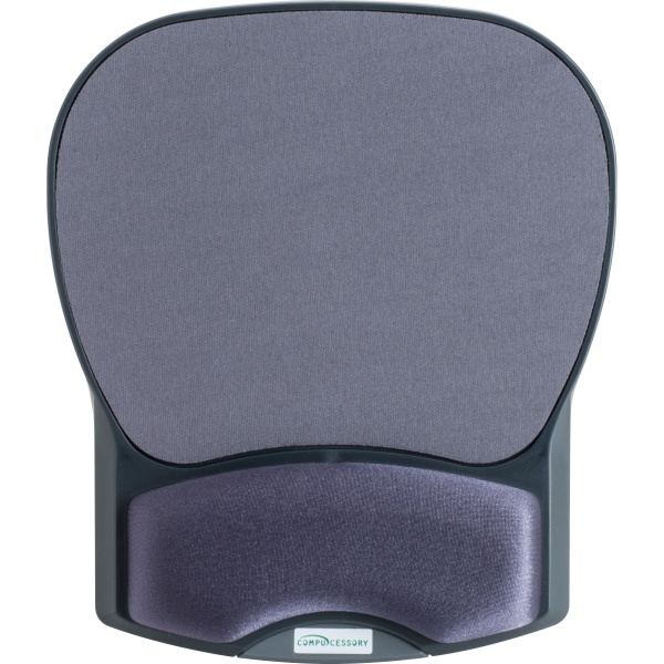 Compucessory  CCS55302  Gel Wrist Rest with Mouse Pads  1  Charcoal