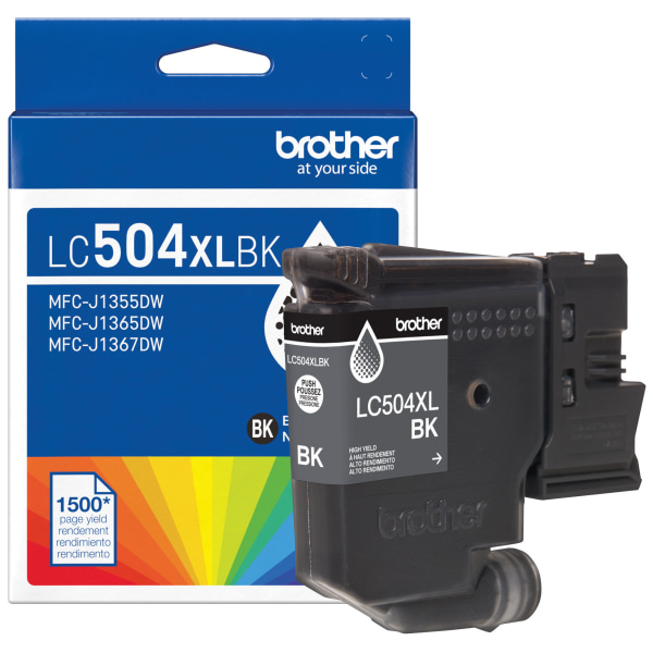 Brother LC504XLBK Black High Yield Ink Cartridge,