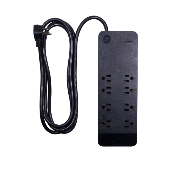 GE UltraPro 8-Outlet Surge Protector, 8', Black