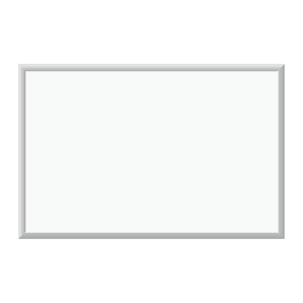 Magnetic Dry Erase Board with Aluminum Frame  36 x 24  White Surface  Silver Frame