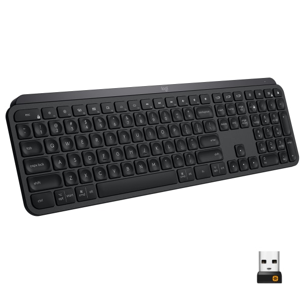 Logitech&reg; MX Keys Wireless Illuminated Keyboard, Black, 920-009295 8742665