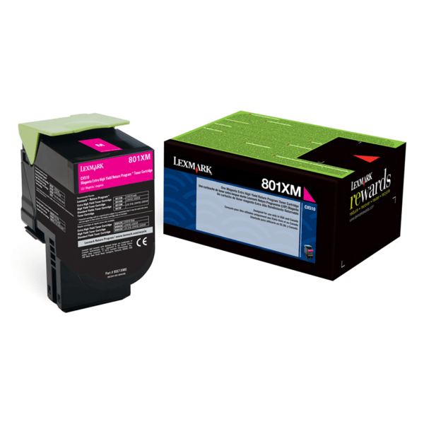 Lexmark&trade; 80C1XM0 High-Yield Magenta Toner Cartridge LEX80C1XM0