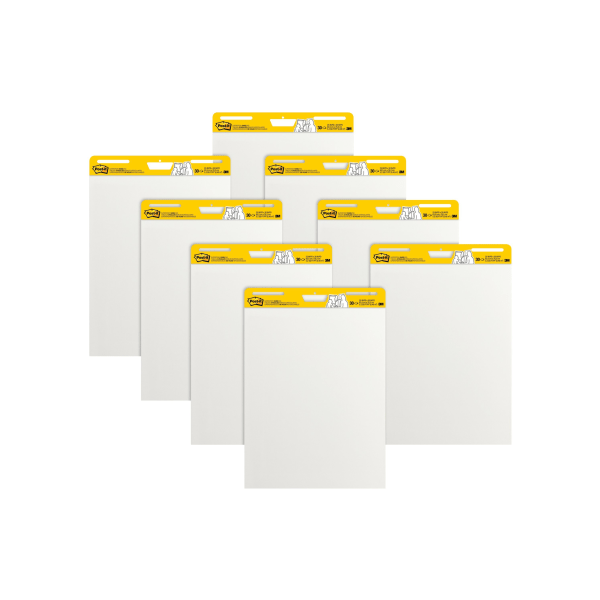Post-it Super Sticky Easel Pad 25  x 30  White 8/Pack (559-VAD-8PK) 559VAD8PK
