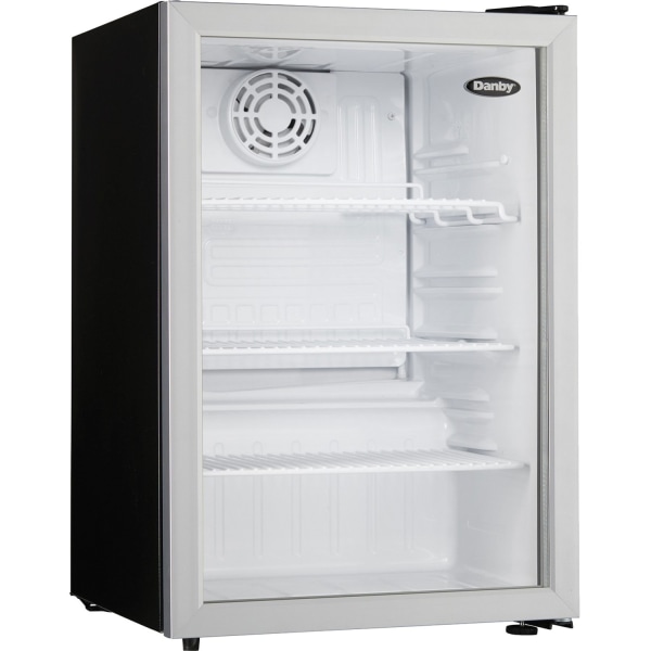 Danby 2.6 Cu. Ft. Compact Refrigerator, Black/Silver -  DAG026A1BDB