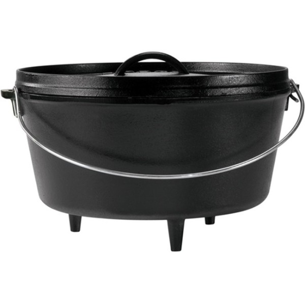 Lodge L10dco3 Cookware Cooking Dishwasher Safe 1.25 Gal Dutch Oven Griddle Black Cast Iron Body 1 Piece
