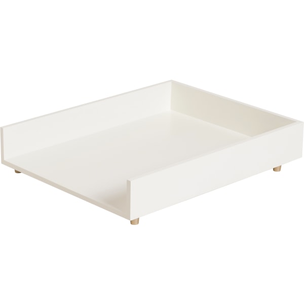 U Brands Juliet Collection Stackable Paper Tray, 2-1/2”H x 9-13/16”W x 12-1/4”D, White