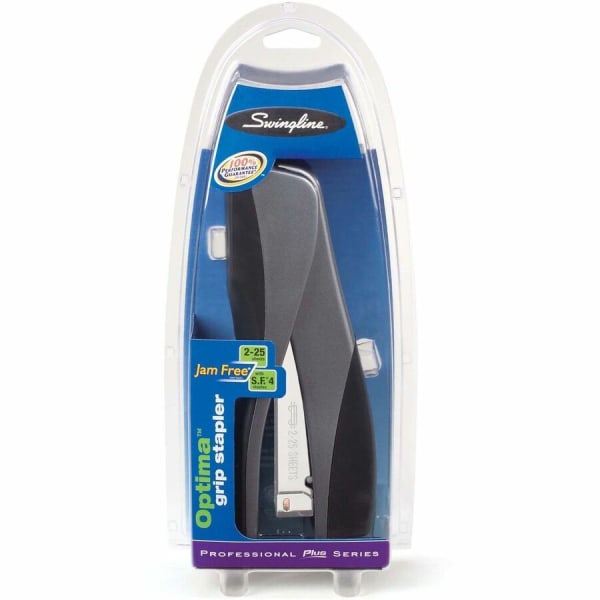 Swingline® Optima® Grip Compact Stapler, 25 Sheets Capacity, Silver