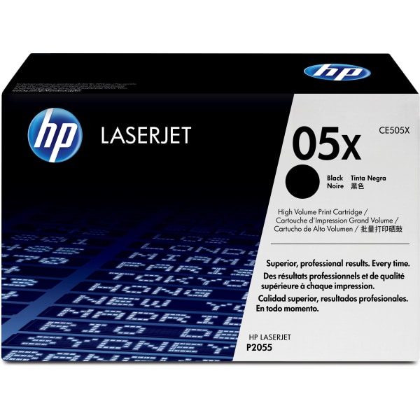 HP 05X Black High Yield Toner Cartridge, Prints Up to 6,500 pages (CE505X) | Quill