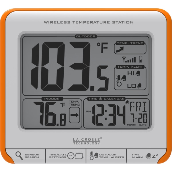 UPC 757456985268 product image for La Crosse Technology 308-179OR Wireless Weather Station - Clock, Calendar, Alarm | upcitemdb.com