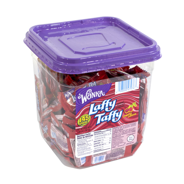 UPC 028000928056 product image for Laffy Taffy Cherry, 145 Individually Wrapped Pieces, 3.09-Lb Tub | upcitemdb.com