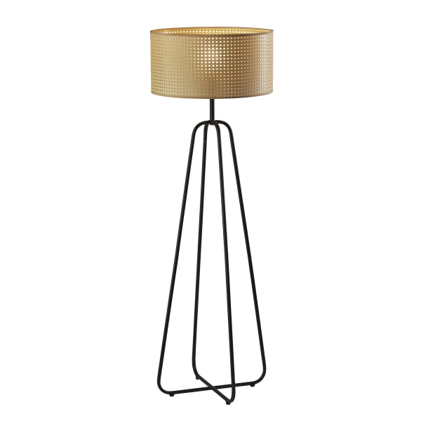 Photos - Floodlight / Street Light Adesso � Colton Floor Lamp, 58"H, Brown Shade/Antique Bronze Base 4005-26 