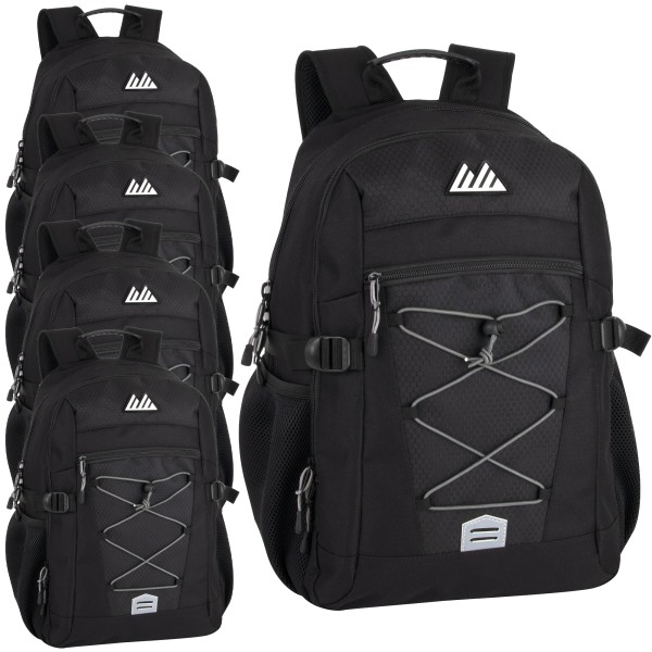 Trailmaker Casepack Bungee Backpacks Black Pack Of 24 Backpacks