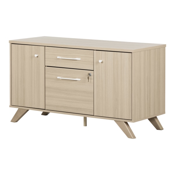 South Shore Helsy 47-3/4""W x 18-1/2""D Lateral 2-Drawer File Cabinet Credenza, Soft Elm -  13301