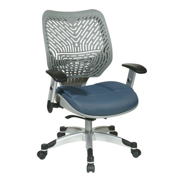 Office Star Unique Self-Adjusting SpaceFlex Mid-Back Managers Chair, Blue