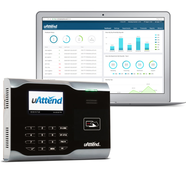 uAttend CB6500OC RFID Time Clock System, Black - CB6500-OC - Office Supplies Manage your employee time and attendance from the  sku CB6500-OC