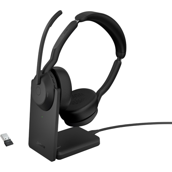 Jabra Evolve2 55 Headset - Stereo - Wireless - Bluetooth - 98.4 ft - 20 Hz to 20 kHz - On-ear - Binaural - 2559999998901