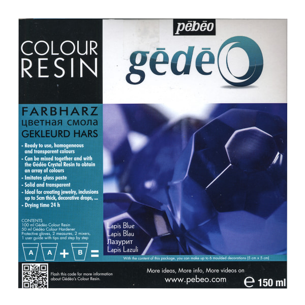 EAN 3597580073618 product image for Pebeo Gedeo Color Resin, Lapis Blue, 150 Ml | upcitemdb.com