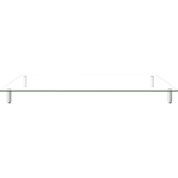 Photos - Mount/Stand Kantek Glass Monitor Riser - 40 lb Load Capacity - 3.3" Height x 39.4" Width x 10.2" Depth - Desktop - Tempered Glass - Clea 
