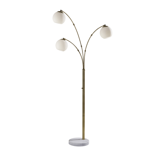 (INCOMPLETE)) Adesso Home Brand Remi Arc Lamp in Antique Brass Color