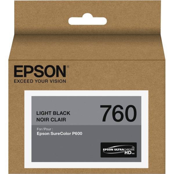 Epson UltraChrome HD T760 Original Ink Cartridge, Light Black, T760720